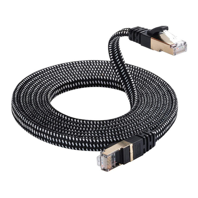 De nylon Gevlechte Kabel van Cat7 Ethernet, 10ft de Kabel van het Hoge snelheidsnetwerk