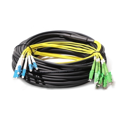 Pre-geëindigde kabel LC E2000/APC 6 Vezel openlucht Vezeloptische Kabel met het Trekken van Sok